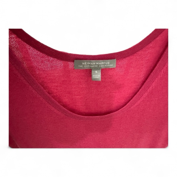 NEIMAN MARCUS The Cashmere Collection Pink Cardigan/Matching Tank Top Small EUC - Picture 4 of 6